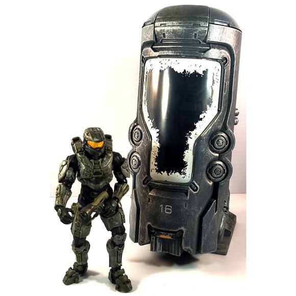 McFarlane Toys Halo 4 Series 1 UNSC CRYOTUBE w/ MASTER CHIEF, Used, See Pics! - Picture 1 of 10